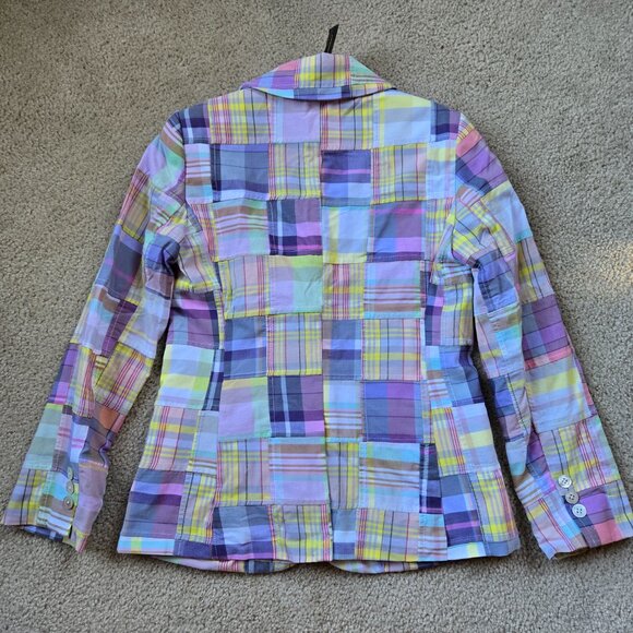 NWT Brooks Brothers Cotton Madras Jacket Blazer Pastel - Picture 11 of 12